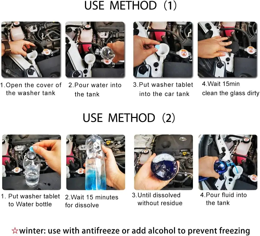 Car Windshield Washer Fluid Concentrate Tablets, Windshield Wiper Fluid 🚗💧