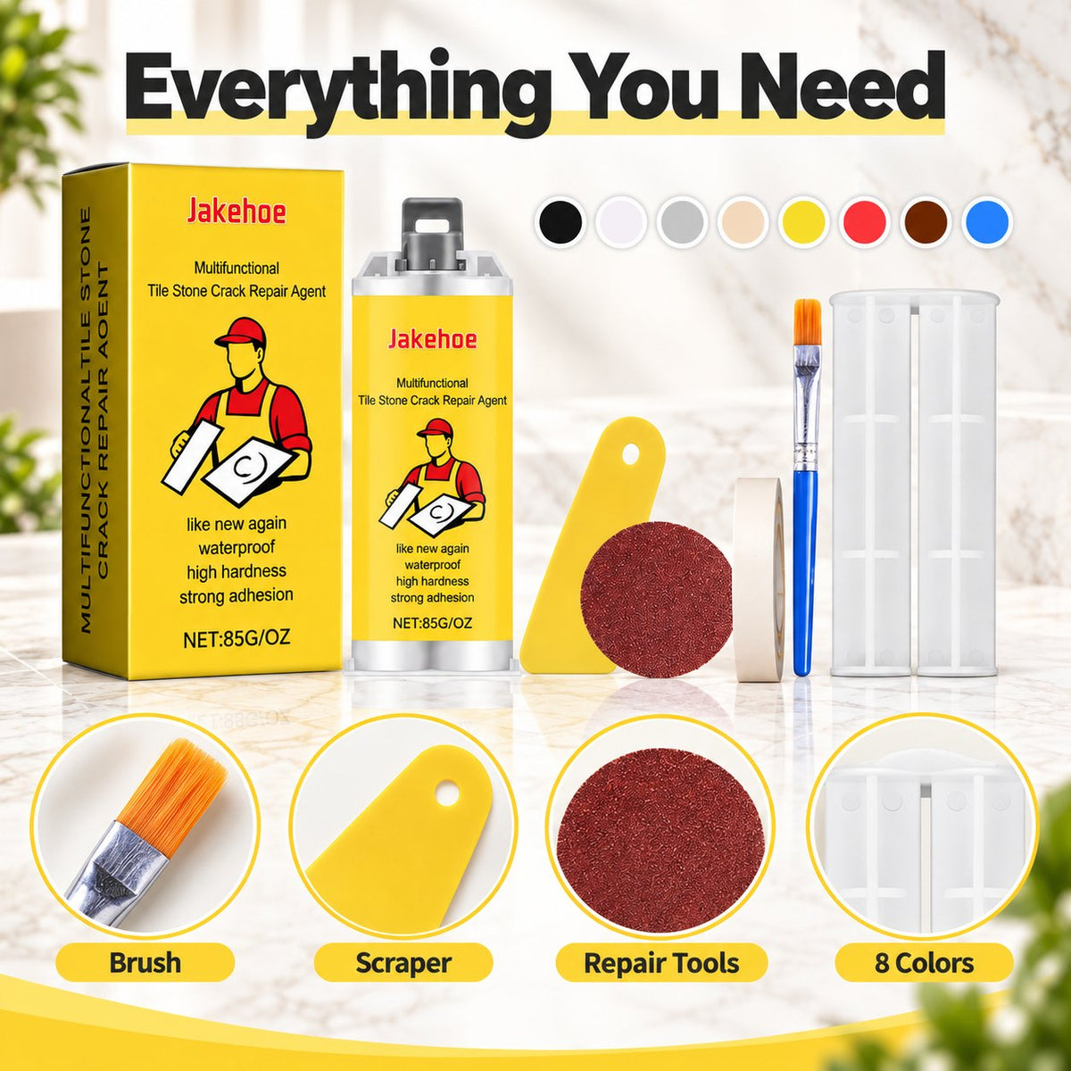 Multi-functional tile and stone repair gel