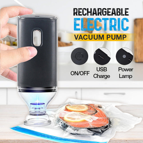 Rechargeable electric vacuum pump controls