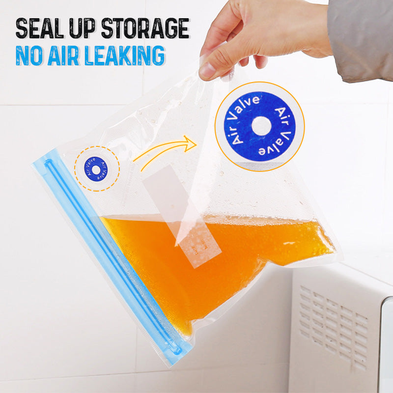 Airtight reusable vacuum storage bag