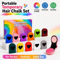 🌈 Instant Hair Color Magic – Washable Temporary Hair Chalk Set ✨