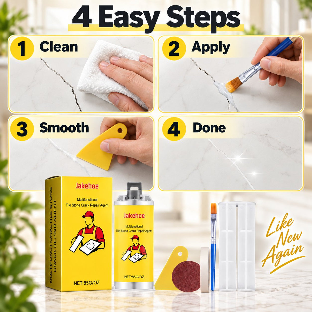 Multi-functional tile and stone repair gel