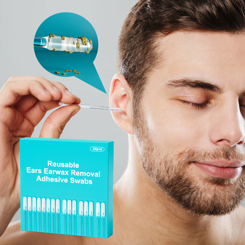 👂🏻50% OFF🏆Reusable Earwax Removal Adhesive Swabs