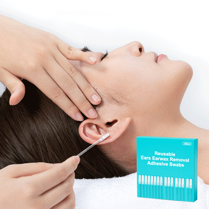 👂🏻50% OFF🏆Reusable Earwax Removal Adhesive Swabs